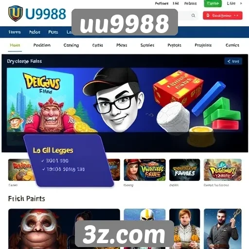 Experiências de usuários no site de jogos uu9988